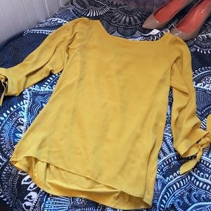 Bright Mustard “Loft” Blouse